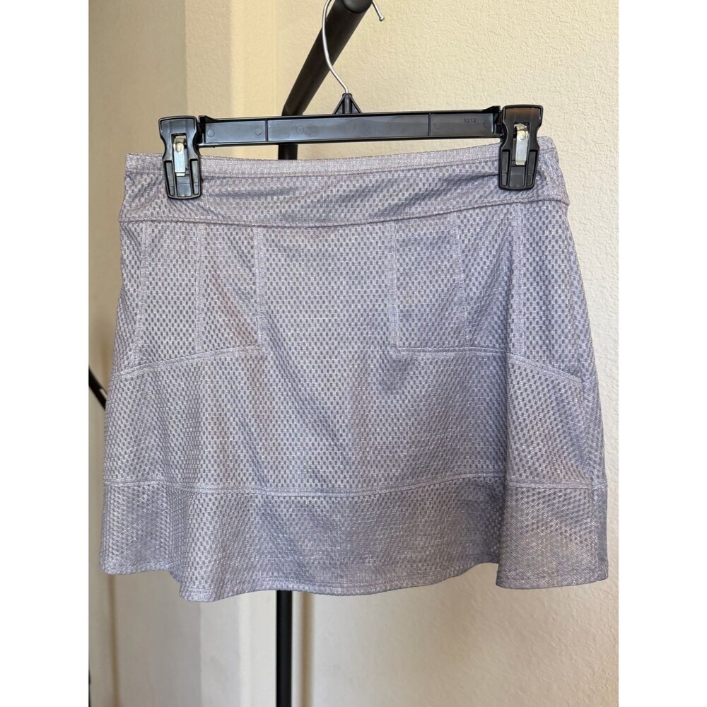 Lucky in Love Lavender Gray Mini Skirt with Subtle Texture S